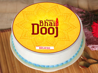 Bhai Dooj Poster Cake
